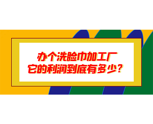 办个洗脸巾加工厂，它的利润到底有多少？